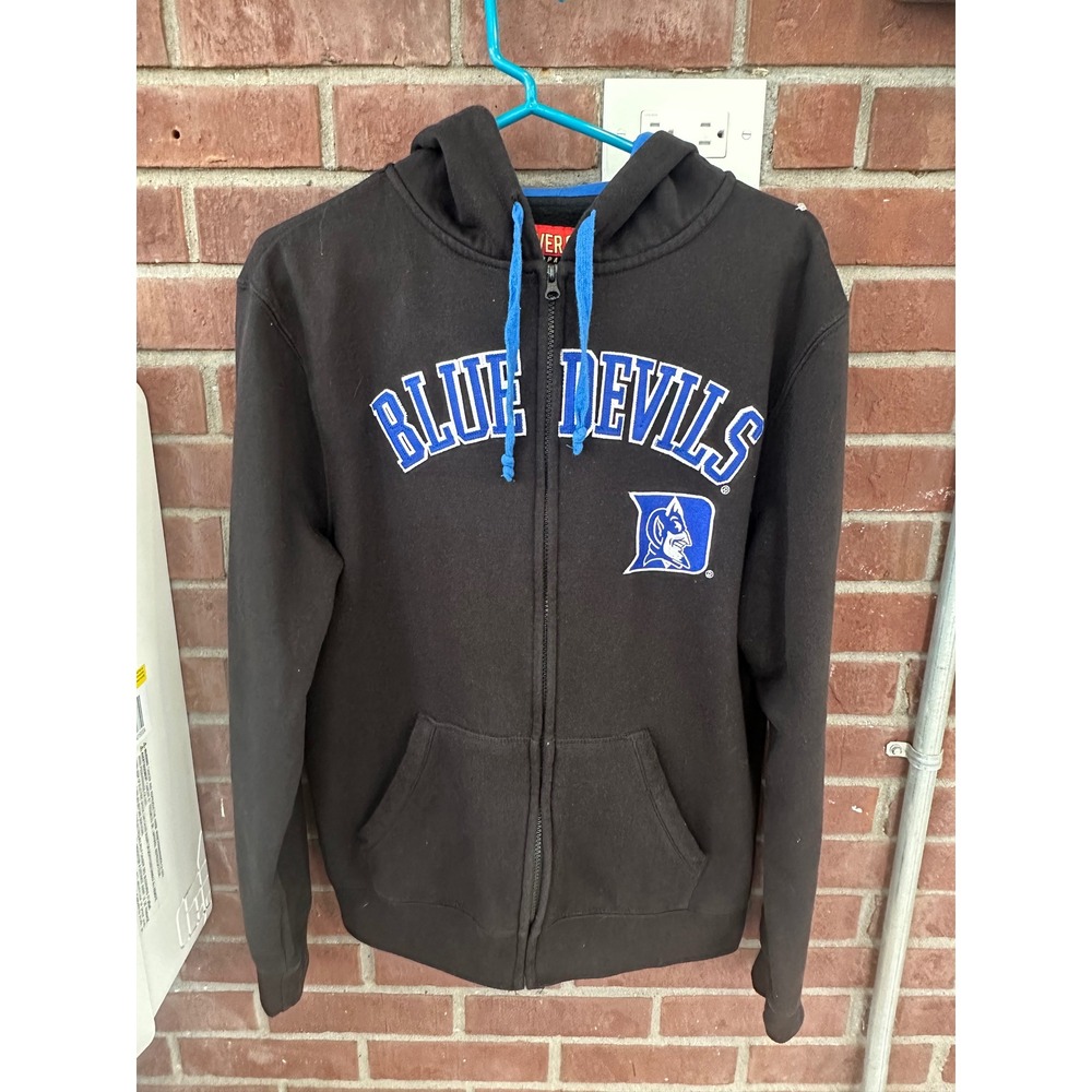 Cover One Duke Blue Devils Hoodie Mens Medium Black Full Zip NCAA Sweatshirt